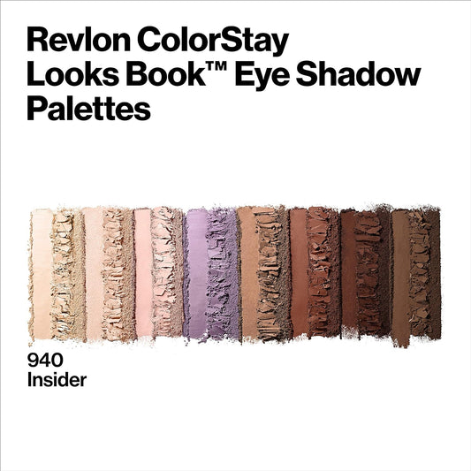 Revlon Eyeshadow Palette, ColorStay Looks Book Eye Makeup, Highly Pigmented in Blendable Matte & Metallic Finishes, 940 Insider, 0.21