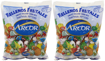 Arcor Kosher Assorted Fruit Flavored Hard Candy with Chewy Centers 470-grams Bag = Total 940-grams (2.072lb) (Pack of 2)