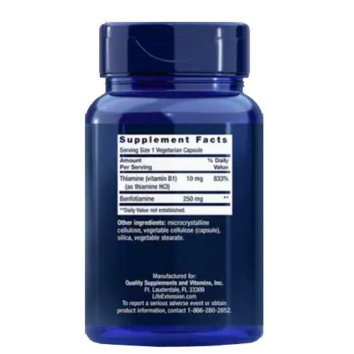 Mega Benfotiamine 120 vcaps By Life Extension