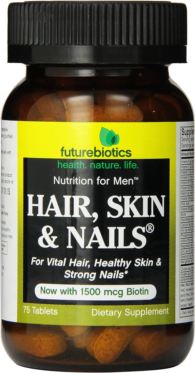 Futurebiotics Hair Skin Nails For Men Tablets, 75-Count