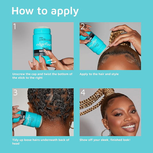 KISS COLORS & CARE Hair Wax Stick, 2.7  (Original) - Effortless Edge Styling, 24 Hour Hold, Non-Oily, ake-Free, Biotin B7 & Shea Butter, Sleek Results, Tames yaways, Promotes Hair Growth