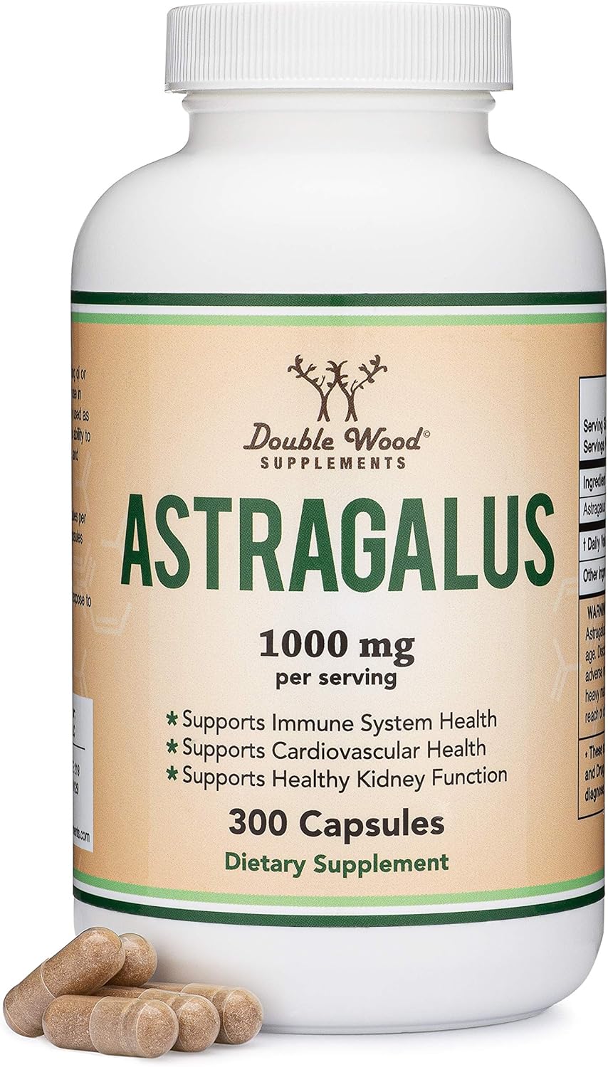Astragalus Root Capsules - 1,000mg Per Serving (300 Capsules