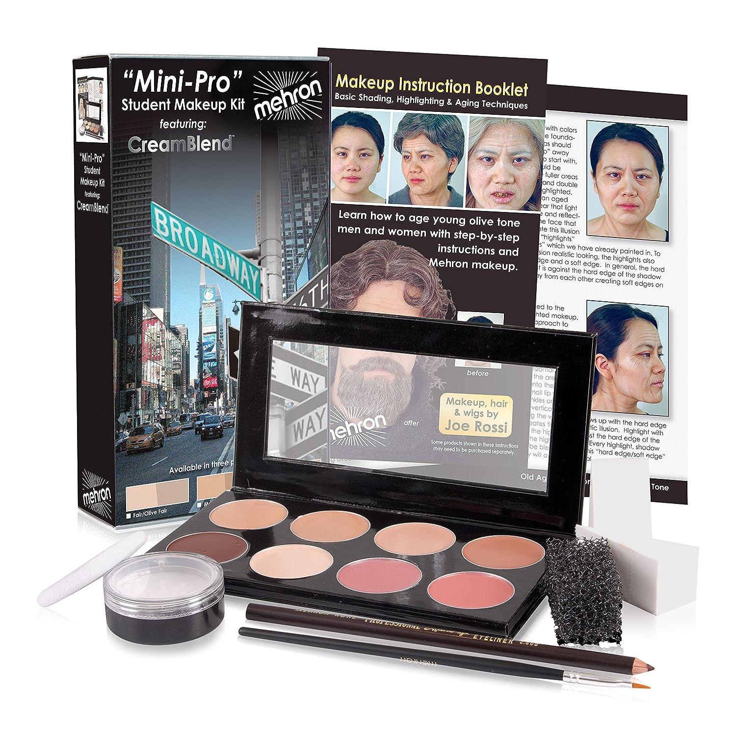 Mehron Mini-Pro Theatrical Kit Fair/Olive Fair Complexion