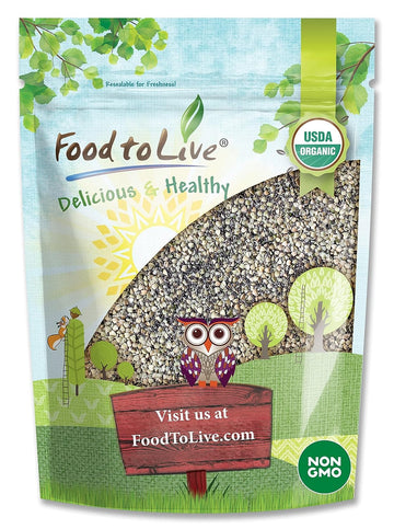 Organic Superfood Cereal Topper — with Non-GMO Hemp, Chia and Buckwheat Seeds, Non-Irradiated, Kosher, Vegan, No Added Sugar and Salt, Excellent Source of Omega-3, Good Source of Fiber, Bulk