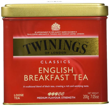 Twinings English Breakfast Tea, Loose Leaf - Traditional Caffeinated Black Tea in a Large Tea Tin, Gifts for Tea Lovers