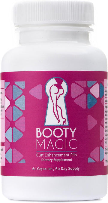 Booty Magic Butt Enhancement Pills - 2 Months Supply of Booty Pills, Bum Pills for Bigger, Rounder, Volumized Butt with