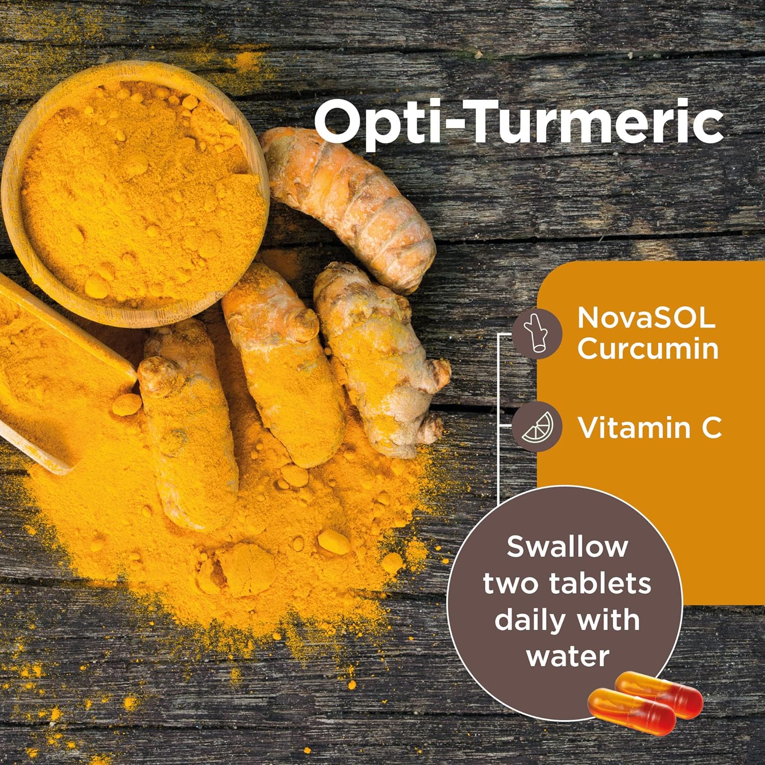 Healthspan Opti-Turmeric | High Strength 500mg Liquid Curcumin | Suppo