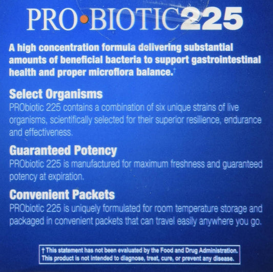 Ortho Molecular Products - PRObiotic 225 - 15-3 Gr Packets2.56 Ounces