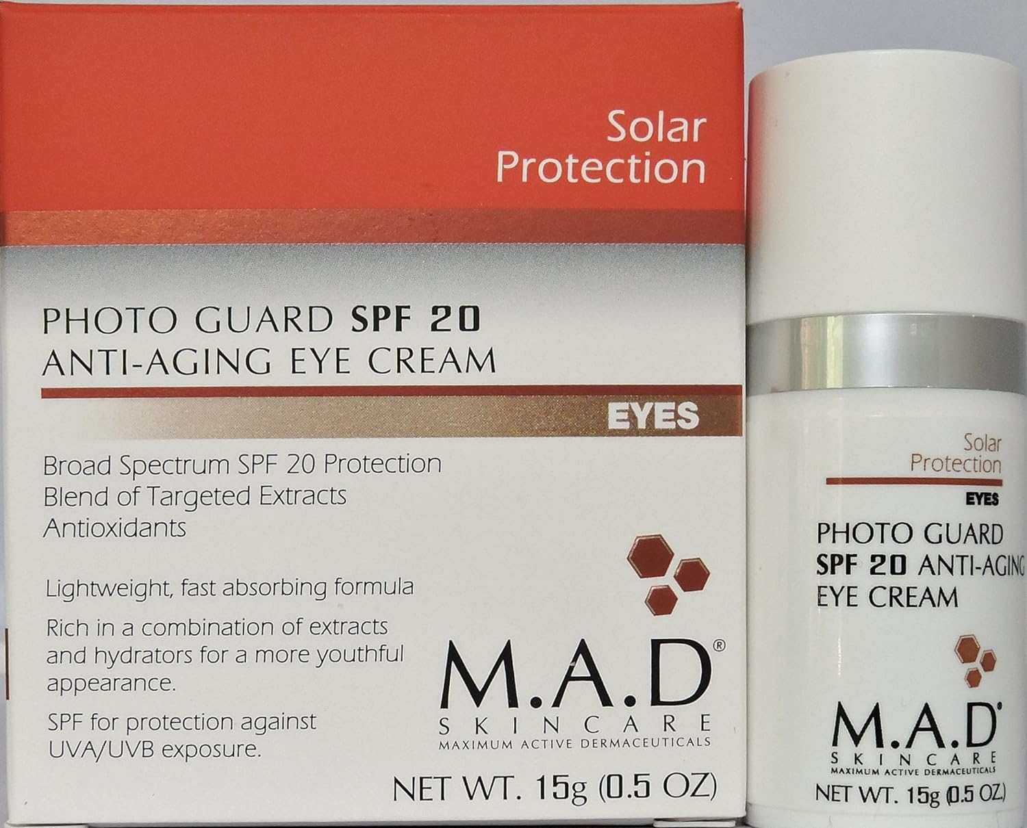 M.A.D SKINCARE SOLAR PROTECTION: Photo Guard SPF 20 Anti Aging Eye Cream - 15g
