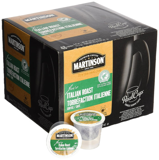 Martinson Italian Roast, Extra Bold Roast Coffee, Keurig K Cup Brewer Compatible Pods, Italian Roast, 48Count