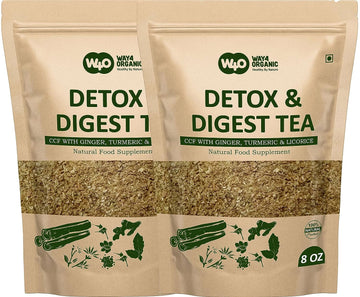 Detox and Digest CCF Tea with Ginger, Turmeric and Licorice Tea (Pack of 2)