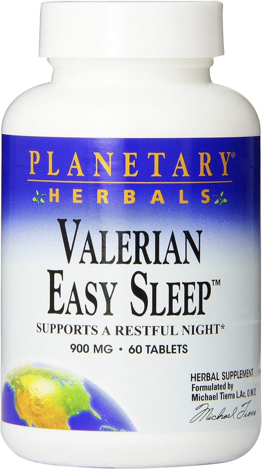 Planetary Herbals Valerian Easy Sleep Tablets, 60 Count