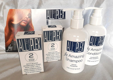 ALL hd PLEX Bundle: 4 Items: 2 Kits of 2 Application ALL hd PLEX Treatment with Amazing Shampoo 8 and Amazing Conditioner 8. Professional Strength Technology, Protects and Repairs during Bleaching