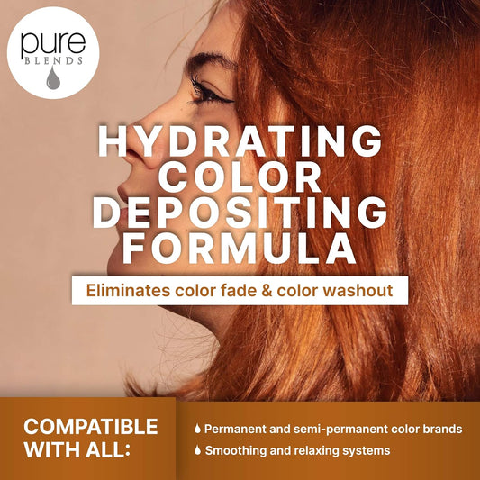 Pure Blends Hydrating Color Depositing Shampoo | Brightens and Tones Color Faded Hair | Semi Permanent Hair Dye | Prevents Color Fade | Extend Color Service on Color Treated Hair | Sulfate Free, Sodium Chloride Free, Paraben Free & Color Safe