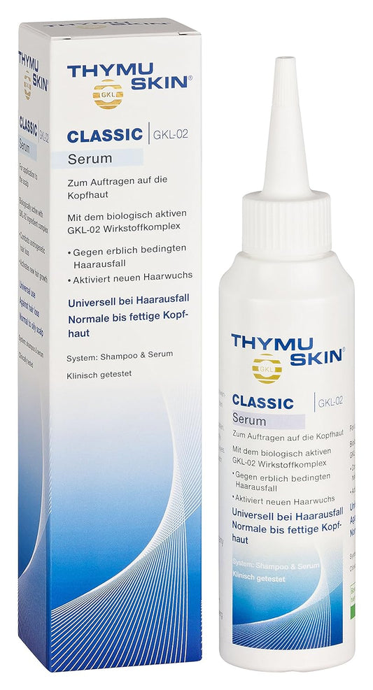 THYMUSKIN Classic - Hair Care Peptides Shampoo & Serum for Hair Growth Due to Hair Loss – for Scalp and Damaged Hair 2-Step System (Classic Serum 100 )