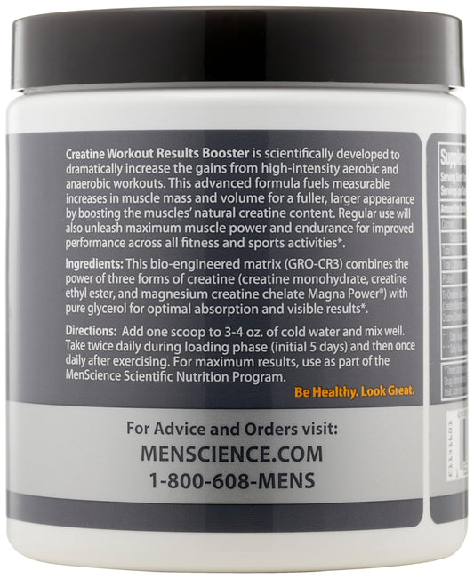 MenScience Androceuticals Creatine Workout Results Booster, 5.7 oz