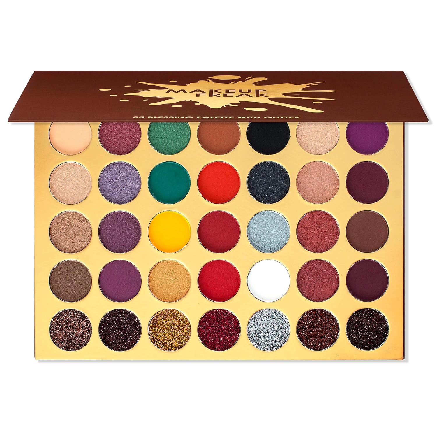 Makeup Freak Blessing 35 Color Pigmented Eyeshadow Palette with Glitter Autumn