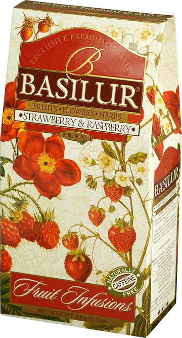 Basilur Fruit Infusions Ceylon Strawberry and Raspberry Loose Leaf Tea Packet