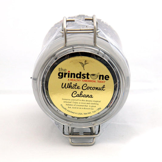 Grindstone Tea Collection | White Coconut Cabana Tea | 100% Single Origin White Tea | Kilner Jar | 2 Pack