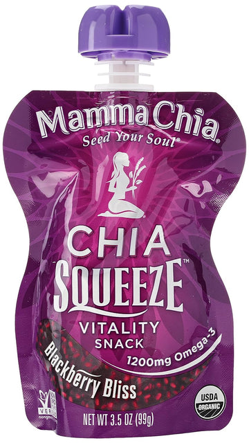 Mamma Chia Organic Blackberry Bliss Chia Squeeze Vitality Snack, 3.5 oz