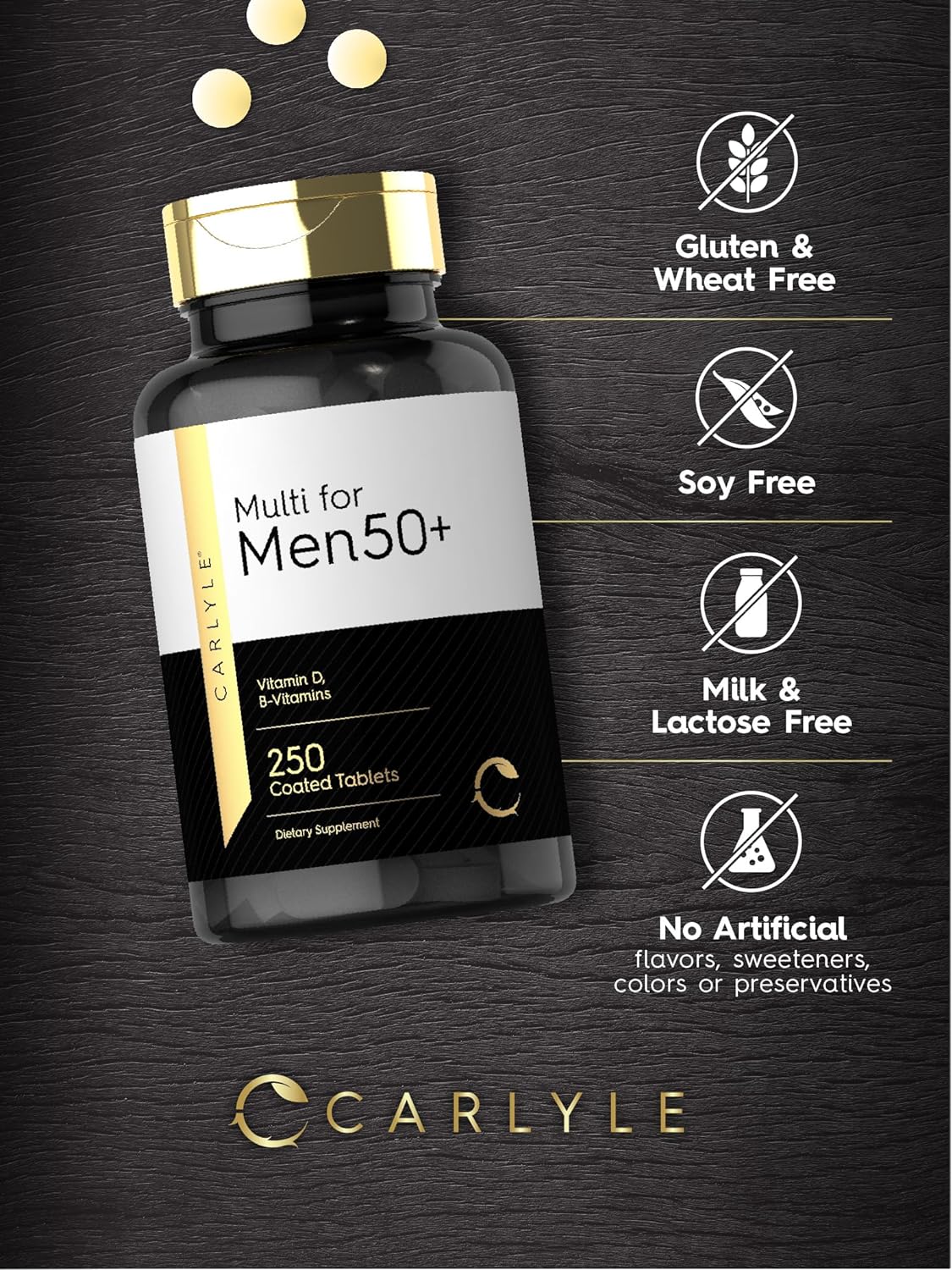  Multivitamin for Men 50 and Over | 250 Count | with B Vitam