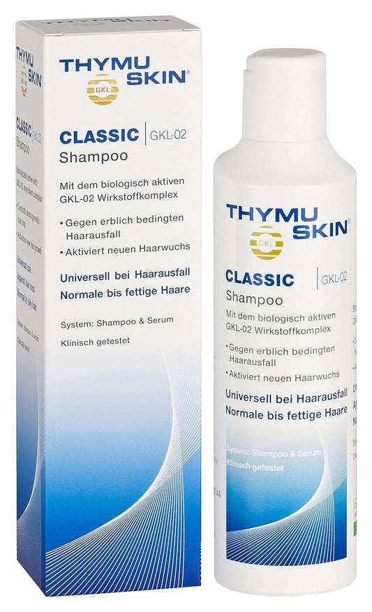 THYMUSKIN Classic - Hair Care Peptides Shampoo (Step #1) for Hair Growth Due to Hair Loss - for Normal to Oily & Greasy Hair and Scalp Condition