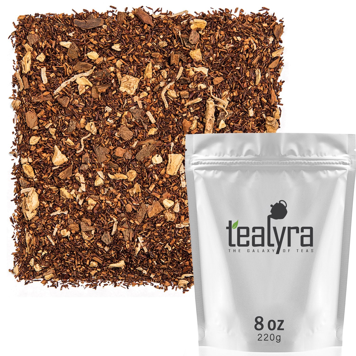 Tealyra - Rooibos Coconut Vanilla Chai - Ginger and Cinnamon with Red Bush Rooibos Herbal Loose Leaf Tea - Antioxidants Rich - Caffeine-Free