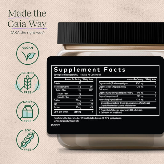 Gaia Herbs Microbiome Food - Vegan Powder Made With Organic Acacia, La