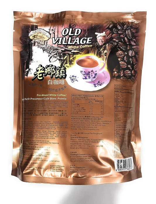 [ 2 Pack] Old Village Pre-Mixed White Coffee 15 Sticks