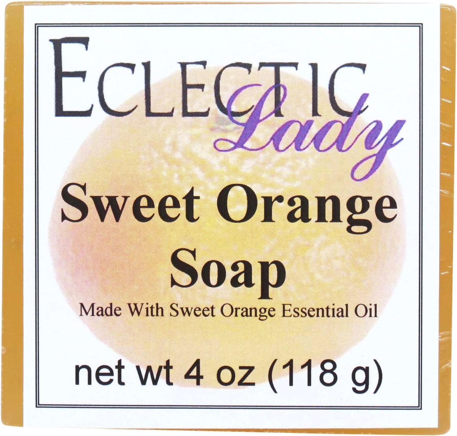 Eclectic Lady Sweet Orange Glycerin Soap, 4  Bar