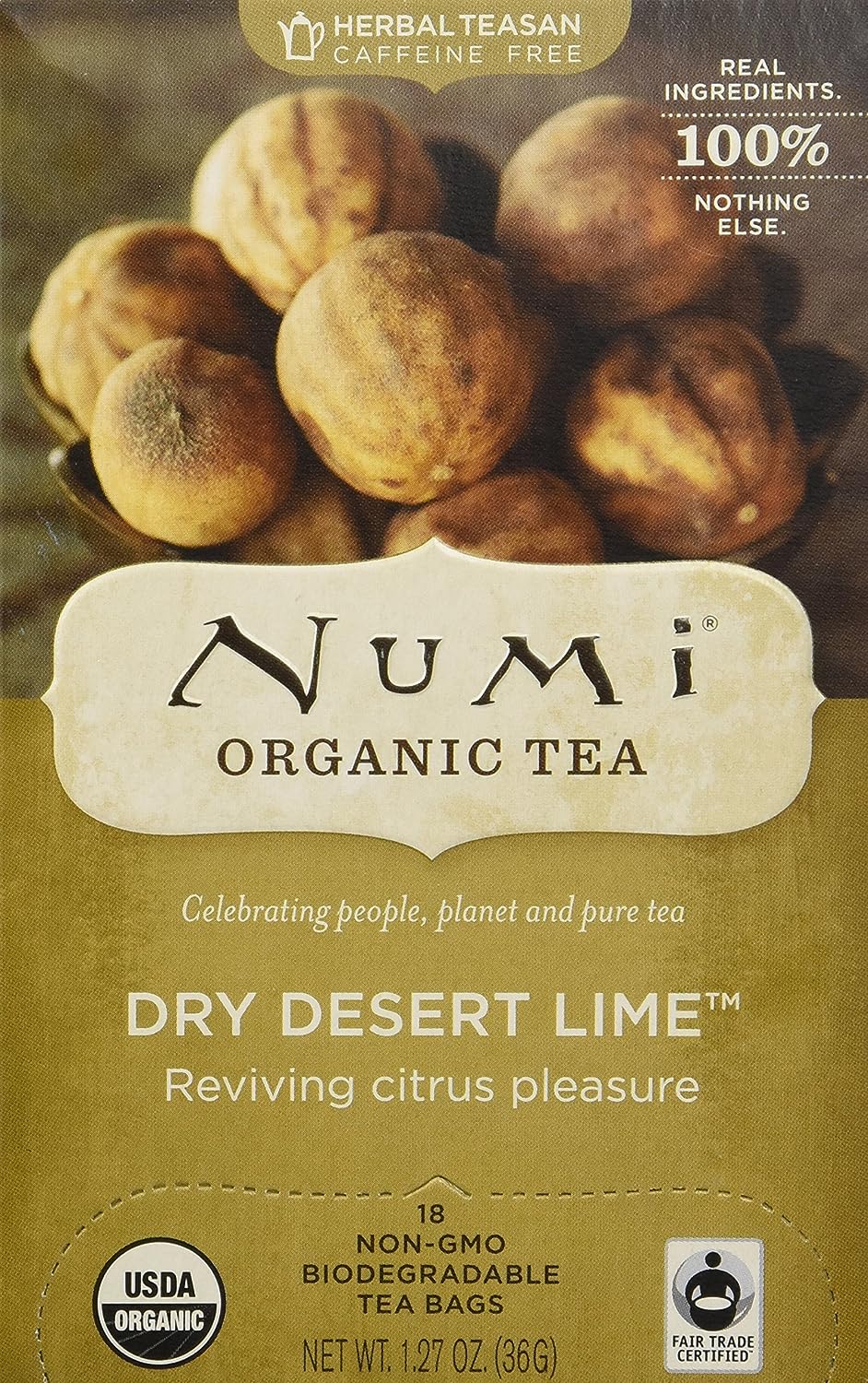 Numi Dry Desert Lime Herbal Teasan 18 Tea Bags Numi Teas Teasans