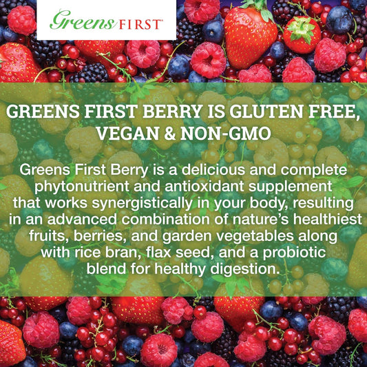 Greens First - Berry - 60 Servings - Greens Powder Superfood, 49 Super