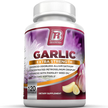 BRI Nutrition Odorless Garlic - 120 Softgels - 1000mg Pure and Potent