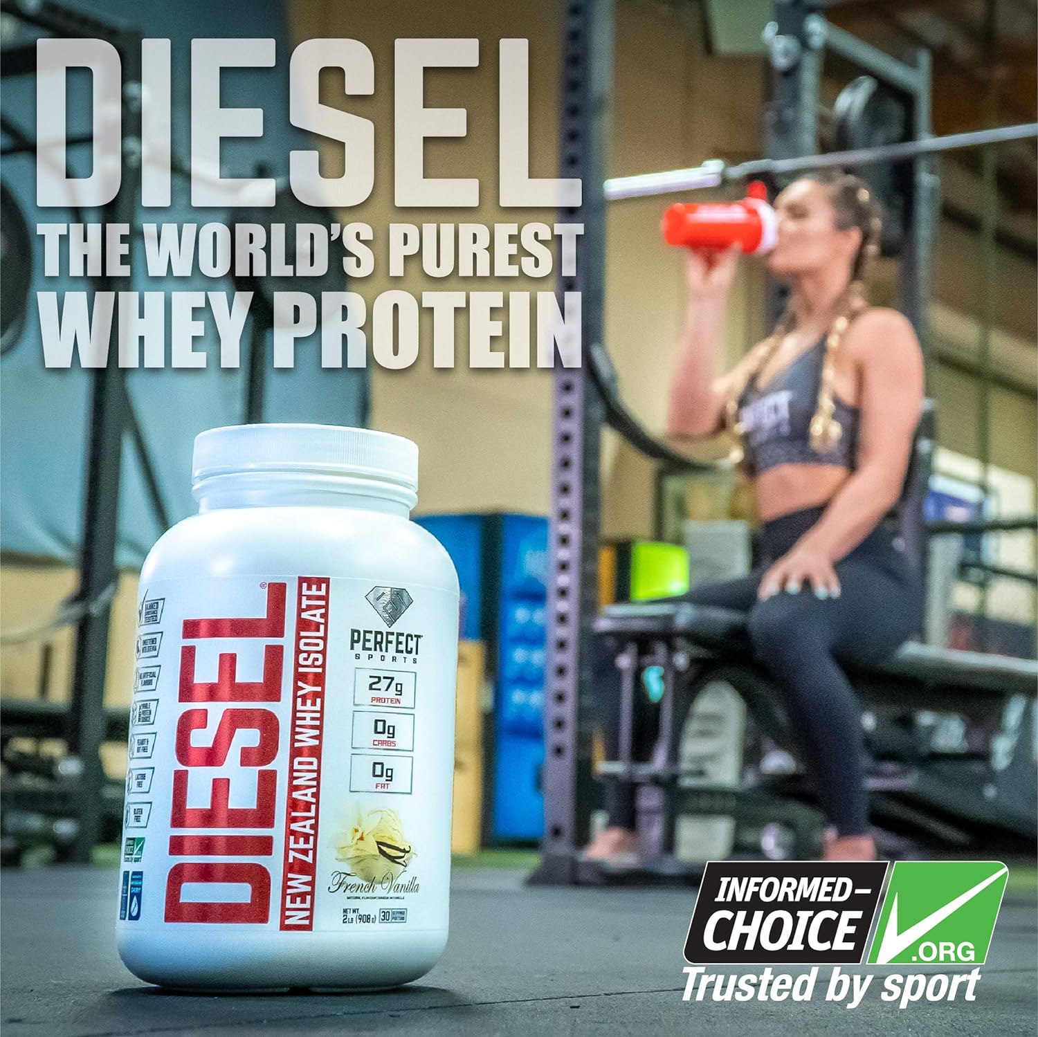 PERFECT Sports, Diesel 100% New Zealand Whey Isolate, Grass-Fed & Past