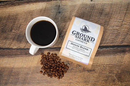 Ground Shark Coffee - House Blend - Whole Bean  bag (Whole Bean)