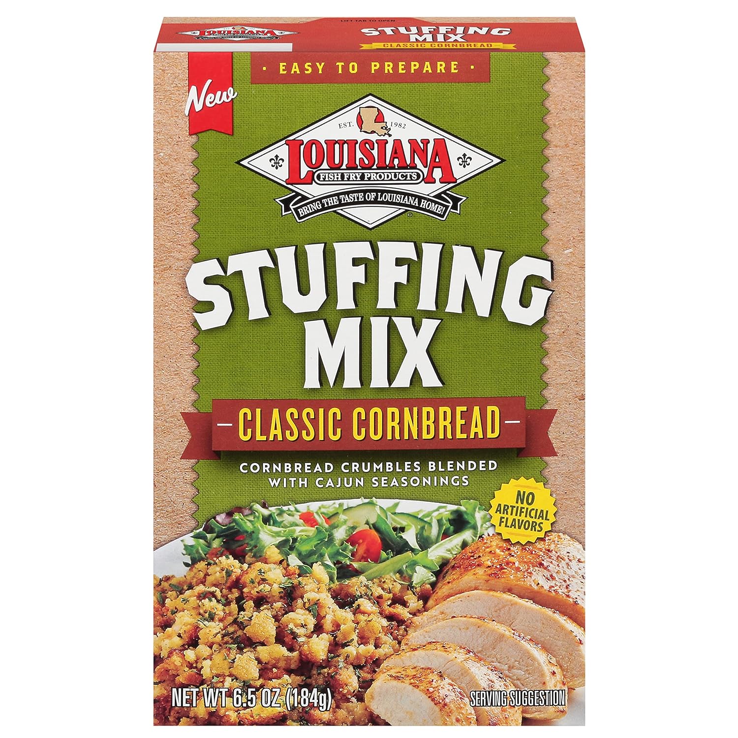 Louisiana Fish Fry - Stuffing Mix - Classic Cornbread - Cornbread Crum6.5 Ounces