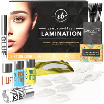 Eye Brow Lamination Kit Professional - Complete 2in1 DIY Lash Lift and Brow Lamination Kit at Home - Brow Perm Lamination Kit - Easy to Use - Instant Long-Lasting Results by Elevate the Beauty