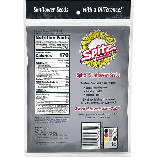 Spitz Sunflower Seeds, Cracked Pepper, (Pack of 9)