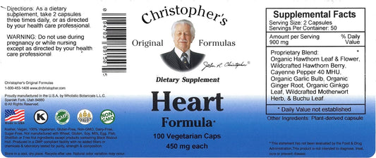 Dr. Christopher's Original Formulas Heart Formula Caps 100 Count
