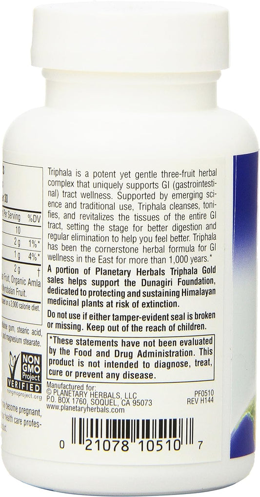 Planetary Herbals Triphala Gold 1000Mg - 60 Tablets