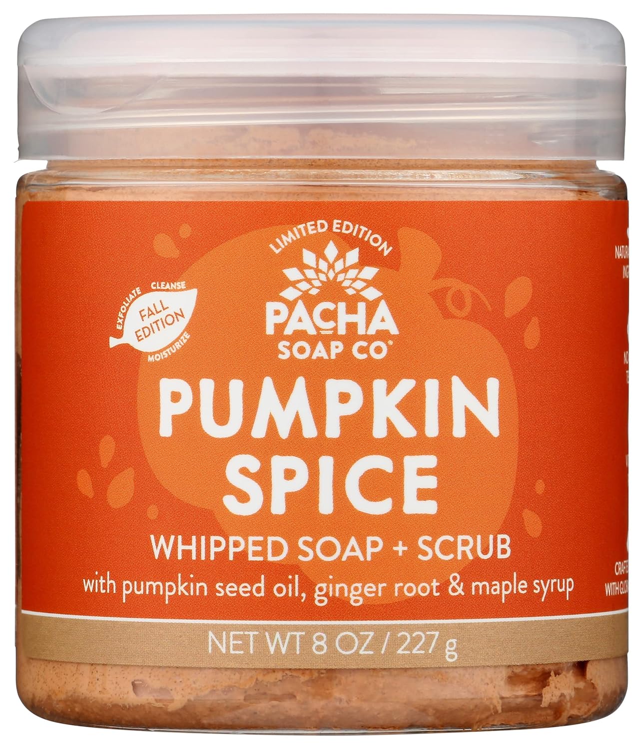 PACHA SOAP Pumpkin Spice Whipped Soap & Scrub, 8