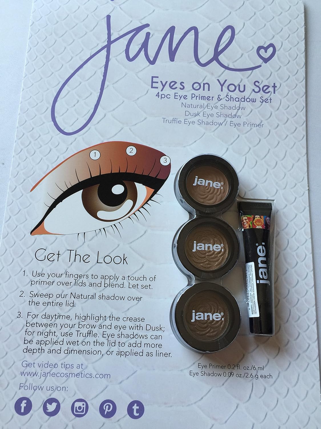 Jane Eyes On You 4 pc Eye Primer and Shadow Set