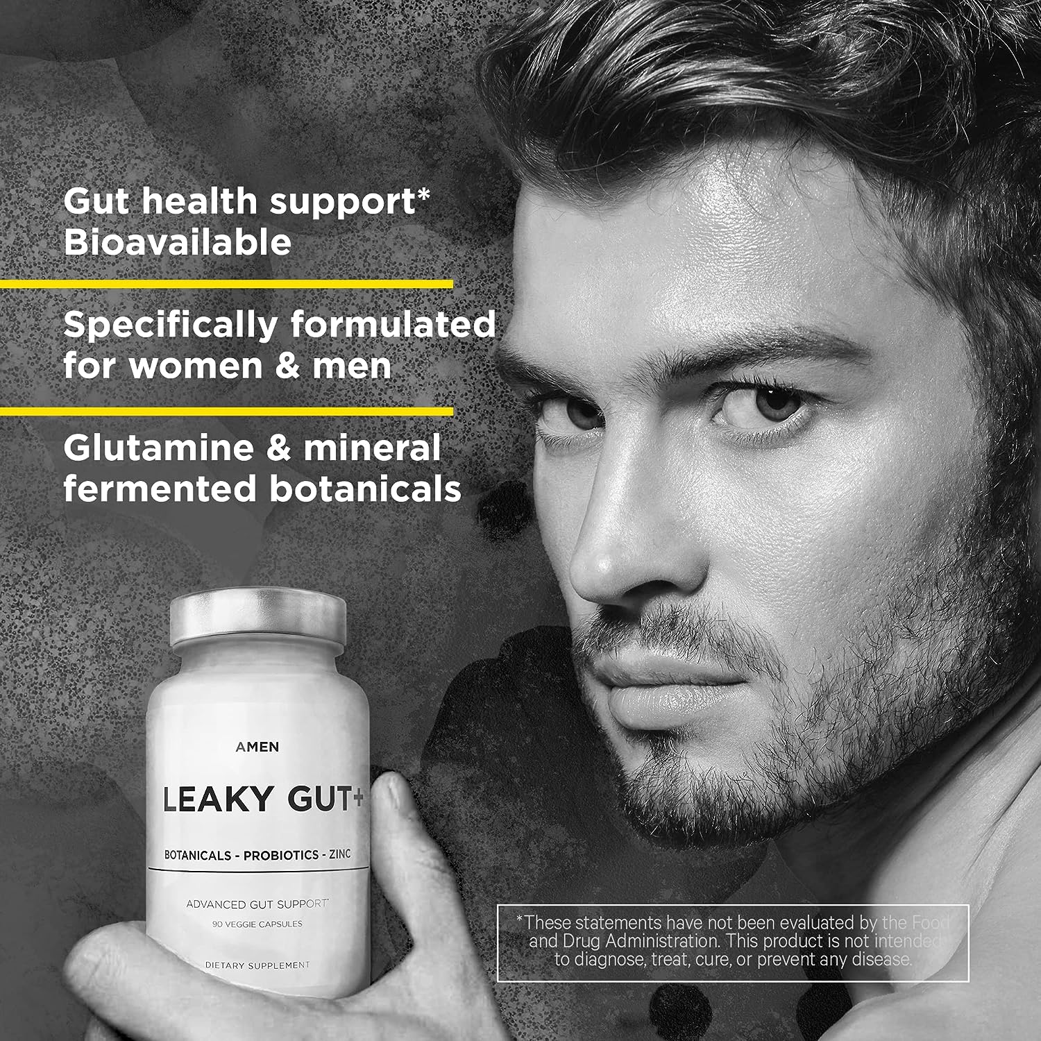 Amen Leaky Gut Supplements - Advanced Formula with Bioavailable L Glut
