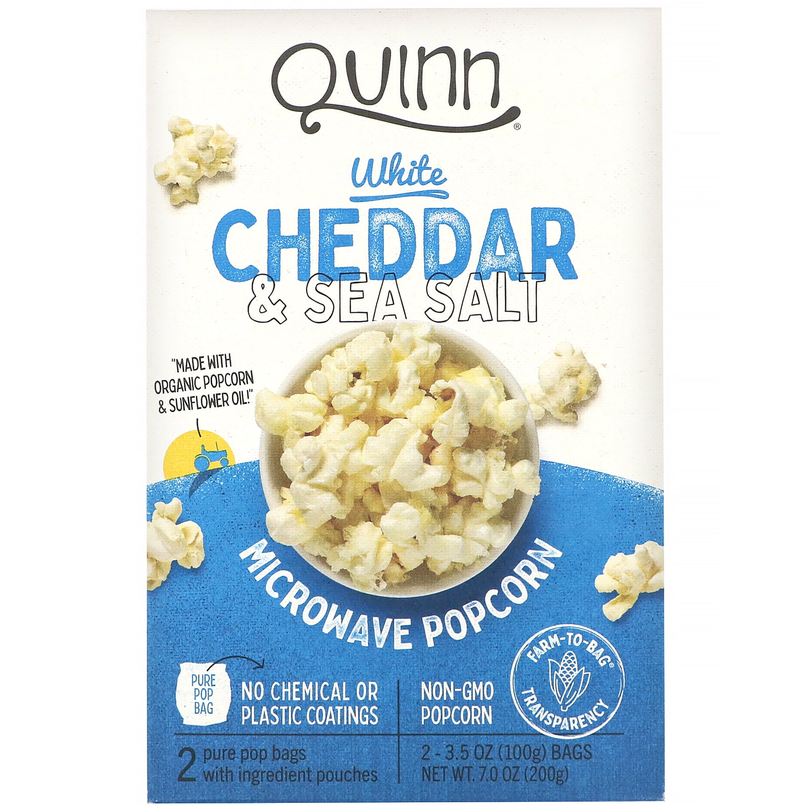 Quinn Popcorn, White Cheddar