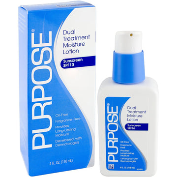 Purpose Dual Treatment Moisture Lotion with SPF 10, 4  Bottle