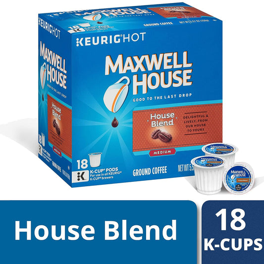 Maxwell House House Blend Keurig K Cup Coffee Pods (18 Count)