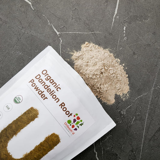 Organic Dandelion Root Powder  for Tea and Beverages, Vegan Friendly Antioxidant Power for Liver Support