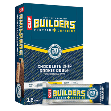 CLIF Builders + Caffeine - Chocolate Chip Cookie Dough Flavor - Protei1.95 Pounds