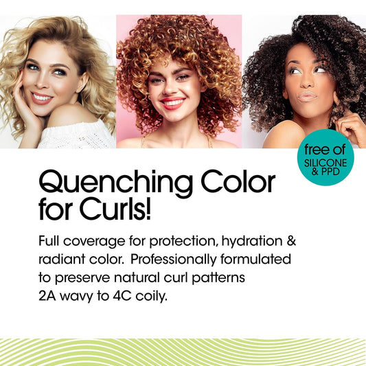 All About Curls Permanent Hair Color Dye | 100% Gray Coverage | Vibrant Color & Shine | All Curly Hair Types