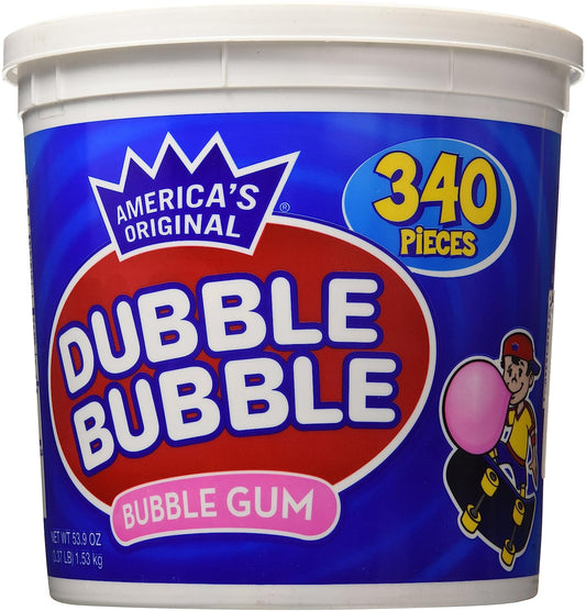 Dubble Bubble Gum, 53.9 Ounce - 340 Count Bucket (Pack of 2)
